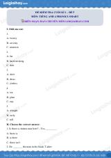 Đề thi học kì 1 Tiếng Anh 4 Phonics Smart - Đề số 5